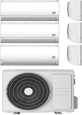 Acondicionador de aire de prueba multisplit DilocOC, aire acondicionado de 6.1 kW de inversor, gas R32, D.Multi360 (9000 + 9000 + 12000 BTU)