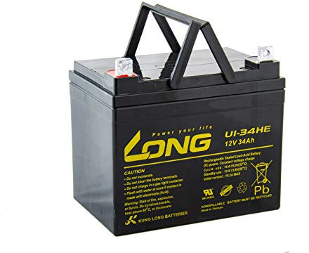 LONG PBLO-12V034-F4AD 12V 34Ah Lead-Acid Battery DeepCycle AGM F4 (U1-34HE)