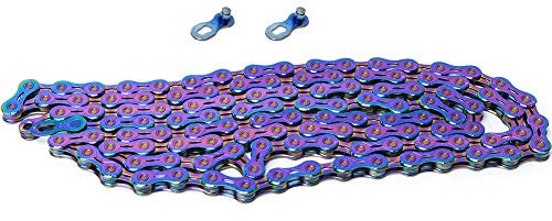 VGEBY Fahrradkette, Universal 9/10/11/12-Fach, Titannitridbeschichtung, Rostfrei, für Mountainbike und Rennrad mit Kettengliedern