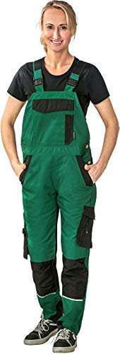Planam Norit Damen Latzhose grün schwarz Modell 6534 Größe 42