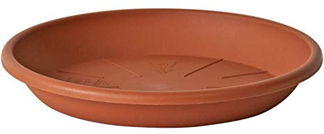 Euro3Plast Medea 1469.03 - Sottovaso rotondo in plastica, 8 cm, colore: Terracotta