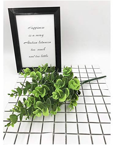 JINGGEGE Faux Eucalyptus Feuilles Plantes artificielles Branche d'arbre en Plastique Faux Leafs Tropical for Le Mariage Accueil Party Decoration (Color : 35cm D)