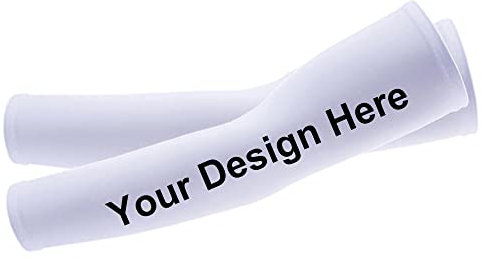 TOPTIE Manchons de Compression personnalisés pour Hommes et Femmes, Manches de Bras de Compression pour Le Football, Le Basket-Ball et Le Volley-Ball, 1 Paire Blanche