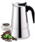 MEISISLEY Moka 1 Tazza Caffettiera per Induzione Caffettiera Espresso in Acciaio Inox Piani Cottura A Induzione A Gas E Vetroceramica 6Tazze（300ml） 200ML