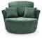 Abakus Direct Harriet Swivel Chair - Rifle Green Crushed Chenille - Living Room Couch Unit - 2 Seater, 3 Seater, U-Shaped Sofa & Footstool Options