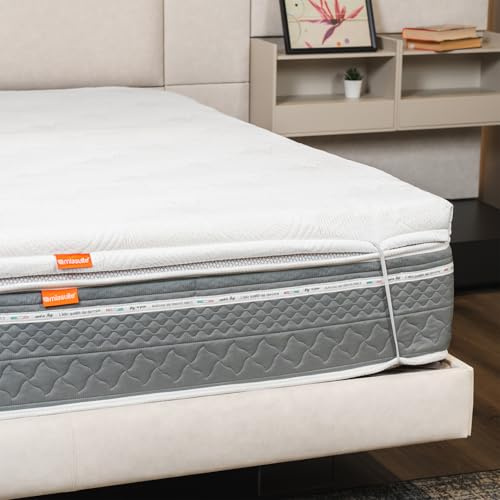 MiaSuite Topper aus Memory Foam 85x190 - Höhe 7 cm, Abnehmbar, Medizinprodukt, Druckzonen. | One