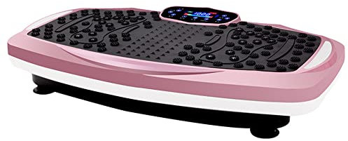 Vibration Plate Exercise Machine - Whole Body Vibration Machine for Home Fitness Weight Loss Vibration Fitness Platform with Remote Control&U Disk,Pink
