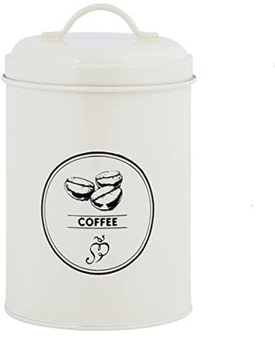 Esschert Design Retro Kaffee Vorratsdose Cremeweiß - Metall