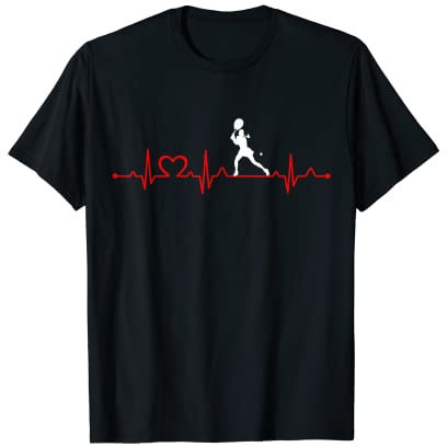 Tennis Heartbeat Shirt EKG Pulse für Tennis Mädchen T-Shirt
