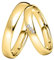 DOOSTI Trauring/Partnerring/Ehering - Silber 925/- Silber Ring - hochwertiger Silberring Gelbgold vergoldet- Damen und Herren Variante - Mit Gratis Wunschgravur (Ring ohne Zirkonia, 54)