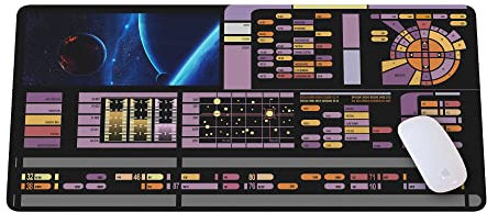 Sci-fi Control Console Display Mouse Mat, Science Fiction Desk mat, Large Mouse pad for Desk Gamer Mouse pad Game Mat Computer Gaming Accessories, SciFi Gift, valentine gifts,Gift for him VA
