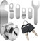 VEGCOO Cabinet Locks 16mm,Cupboard Locks with Keys,Lock Plates,Wrench, Security Mailbox Lock Cam Lock Letter Post Box Lock for Mailboxes, Drawer, Cabinet Doors, Furniture