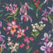 Maya Floral Navy Wallpaper - Vibrant Colourful Naturistic Blossoming - Modern Contemporary Feature Wall