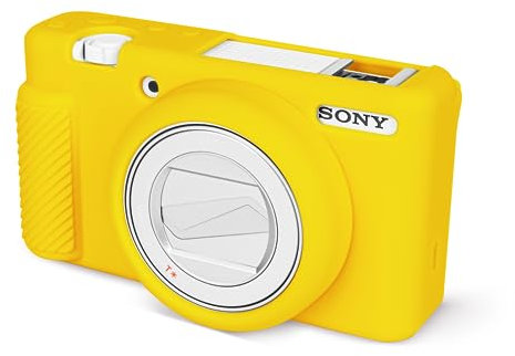 Rieibi ZV-1F Case, Soft Silicone Protective Case for Sony ZV1F/ZV-1M2/ZV-1 Mark II Vlog Camera, Lightweight - Yellow