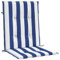 vidaXL Niedriglehner Auflage 4 STK., Sitzkissen für Gartenmöbel Hocker Ottomanen, Wasserabweisendes Sitzpolster, Sitzauflage Stuhlauflage, Blau Weiß Gestreift Stoff