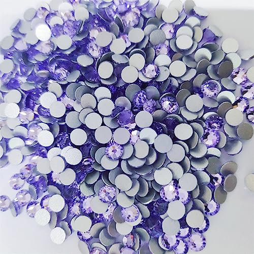 Glitter Cristal Violet Colle Sur Strass Non Hot Fix FlatBack Verre Strass Couture Tissu Vêtement Nail Art Décorations-ss16 1440pcs