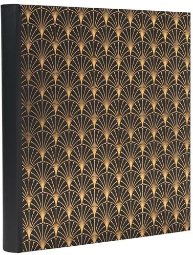 Exacompta - Art.-Nr. 16095E - NeoDeco Fotoalbum - 300 Fotos - 60 schwarze Seiten - Format 29 x 32 cm - Kartoneinband mit schwarzem Strukturpapier mit Glanzeffekt