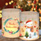 12 Windlicht Tischdeko Weihnachtsdeko Innen, Weihnachten Deko Tisch, Weinachtsdekorationen Schneemann, Christmas Decorations, Winter Weihnachtsfeier, für Teelichter/Kerzen