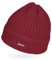 Neverless® Damen Mütze Herbst Strick-Beanie ungefüttert mit Umschlag einfarbig Uni Bordeaux Unisize