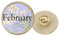 Elegante Orchidee Februar Design Muster Runde Metall goldene Pin Brosche Clip, M, Metall