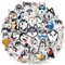 Amaxiu 50 Stück Cartoon Husky Hunde Aufkleber, Lustige Tier Ästhetische Sticker Wasserfest Vinyl Selbstklebend Dekorative Aufkleber Für Laptop Fahrrad Scrapbooking Wasserflasche Planer Tagebücher