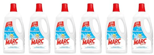 St Marc Liquide multi-usages Bicarbonate - Nouvelle formule concentrée - Lot de 6 x 1L