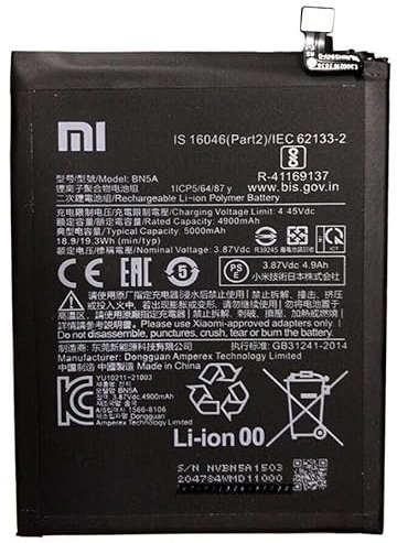 SPES Original Xiaomi Ersatz Akku für Xiaomi Poco M3 Pro/Redmi 10 / Redmi Note 10 5G Batterie 5000mAh BN5A mit Werkzeug für einbau