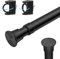 AIZESI Black Tension Rod No Drill Door Curtain Pole 45-90CM 1Pcs, Tension Net Curtains Rod,Tension Rods For Curtains, Doorway, Wardrobe, Bathroom