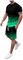 Survêtement Short à Manches Courtes Hommes Ensemble Short Tee Shirt Ensemble Ete Couleur Unie 2 Pièces à T-Shirt Manches Courtes + Sportswear Tracksuit Casual pour Hommes