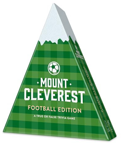 Mount Cleverest® Football Edition | True or False Trivia Game | Fun Family Card Game for Adults & Kids | Party Games for Kids Birthday | Travel Games | Gift for Boys and Girls | Stocking Filler