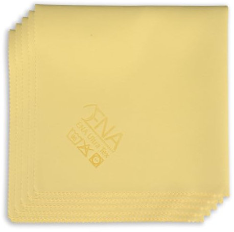 ENA Bayeta Microfibra PU Ultra Tex 37X37 Cms (5 Unidades) - Colores Varios - PVA Micro - Cristales sin rastros y sin Pelusas Solo Agua -para Todo Tipo de Superficies Lisas Brillantes. (Amarillo)