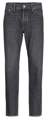 APREL Jeans Herren Relaxed Fit – Schwarze Jeans Herren aus Rigid Denim ohne Stretch mit 5-Pocket Design & High Rise – Weite Jeanshose für Streetwear, Freizeit & lässige Looks in Schwarz