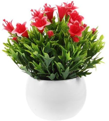 HOMOCONO Künstliche Topfpflanze Aus Pp PVC Für Dekoration Naturgetreue Optik Langlebig Für Wohnzimmer Bücherregal Fenster Schrank Couchtisch Küche Schreibtisch Theke Bauernhaus Esstisch