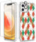 GVIEWIN Compatible with iPhone 12 Case and iPhone 12 Pro Case 6.1 Inch 2020, Soft & Flexible TPU Shockproof Cover Women Girls Flower Pattern Phone Case, Christmas Diamond/Red