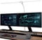 EYOCEAN 24W 80cm Dual Head Clip On Desk Lamp Daylight Desk Lamp with Remote Control, 5 Color Temperatures and Adjustable Brightness, Eye Protection, White
