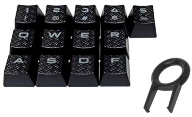 SLXLYH OEM strutturato antiscivolo copritasti migliora la digitazione e il gioco per tastiere K70 K95 Set di keycap (nero)