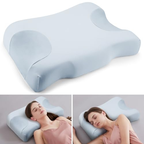 Royalisneeo Beauty Pillow für Rücken-, Bauch- und Seitenschläfer Kissen für Nacken- und Schulterschmerzen, Memory Foam Pillow für Anti-Falten & Anti-Aging(Standard)