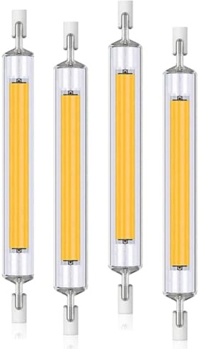 Koolenry High Power 10W LED R7S COB Glass Tube 118mm COB Light Bulb AC220V LED Tube Replace Warm White
