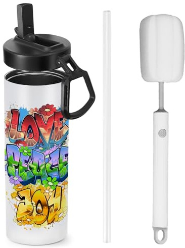 Cafultgo Replacement Lid 20oz Sublimation Tumbler - Fits Original 20oz Cups, Includes 1 Cup Cleaning Brush- Excluding Water Cup,(Activity Handle B)