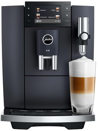 Jura - E8 Cosmic Black (ED) - Macchina da Caffè Automatica con 27 Specialità, Light Brew e Sweet Foam