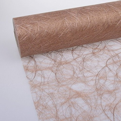 Sizoweb Tischband - 25 Meter Rolle + 100 Deko Sterne in Gold Gratis (30cm Breite, Kupfer)