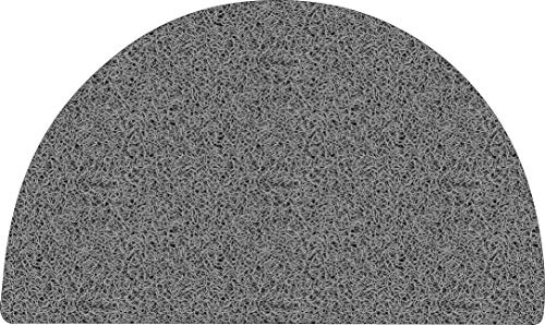 Nicoman Easy-Clean & Dirt-Trapper Barrier Half Circle Moon Doormat|Non-Shedding & Jet-Washable Outdoor Spaghetti Doormats (Grey, 70x44cm)