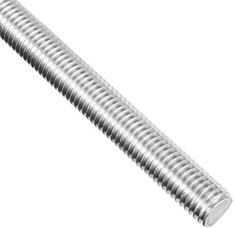 sourcing map M10 Vollgewindestange Gewindestange Gewindebolzen Gewindestab 250mm Länge 1,5mm Gewindesteigung 304 Edelstahl Linksgewinde