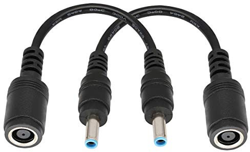 AAOTOKK Cavo Alimentazione Laptop DC 7,4 mm x 5,0 mm Femmina a 4,5 mm x 3,0 mm Maschio Connettore Ricarica Cavo del Convertitore di Alimentazione Jack CC per HP Cavo Ricambio Notebook(15,8 cm/2 Pezzi)