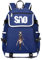 WANHONGYUE Sword Art Online SAO Anime Cosplay Schoolbag Rucksack 15.6 Laptop Backpack with USB Charging Port Blue / 4