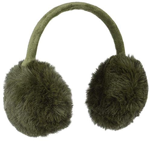 McBURN One Colour Webpelz Ohrenschützer Ohrenwärmer Ohrenschutz Damen - Winter Herbst-Winter - One Size dunkelgrün