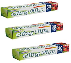iTrend Sealapack 3 x Eco-Friendly Cling Film Food Seal Wraps – Multipurpose for Kitchen & Fridge – For Storing Food – 30cm x 30m