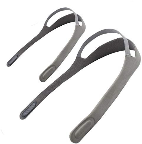 Snugell Kopfbandersatz für Philips Respironics DreamWear CPAP-Nasenmaske | Graue Farbe | Packung mit zwei (2) Riemen | Strapazierfähiges Premium-Nylon-Material