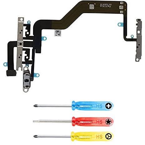 MMOBIEL Bouton Power/Volume Contrôle Compatible avec iPhone 12 Mini 2020 - Bouton Marche/Arrêt Nappe Flex Remplacement - INCL. commutateur de Silencieux et Tournevis