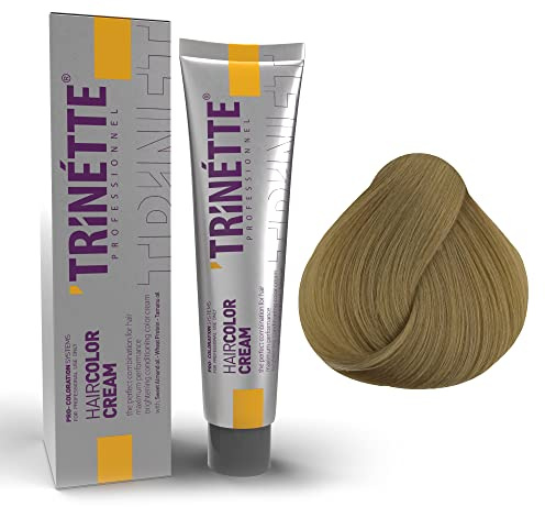 Trinette Profesional No 10.7 Rubio Miel Crema Colorante Permanente para el Cabello 100 ml – Tonos café y chocolate; resultados profundos; alta cobertura; calidad de salón duradera